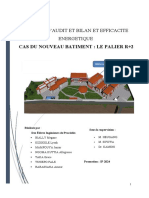 Rapport D'Audit Et Bilan Et Efficacite Energetique Cas Du Nouveau Batiment: Le Palier R+2