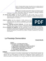 La Paradoja Democrática: Chantal Mouffe