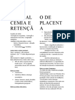 HIPOCALCEMIA E RETENÇÃO DE PLACENTA