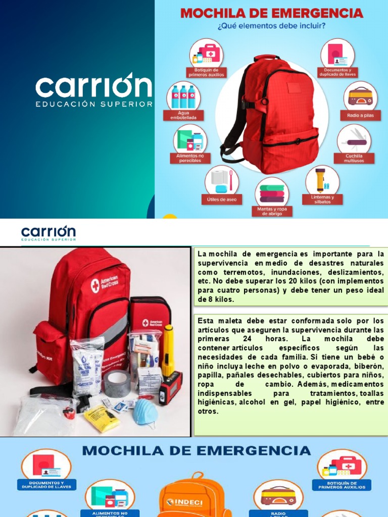 Cómo preparar la mochila de emergencia para enfrentar un sismo