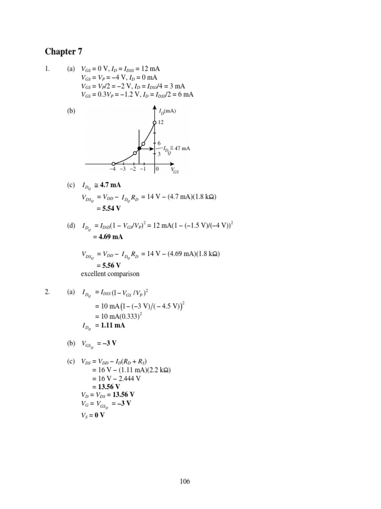 Fet BiasingReviewKey PDF Electronic Circuits Electronics