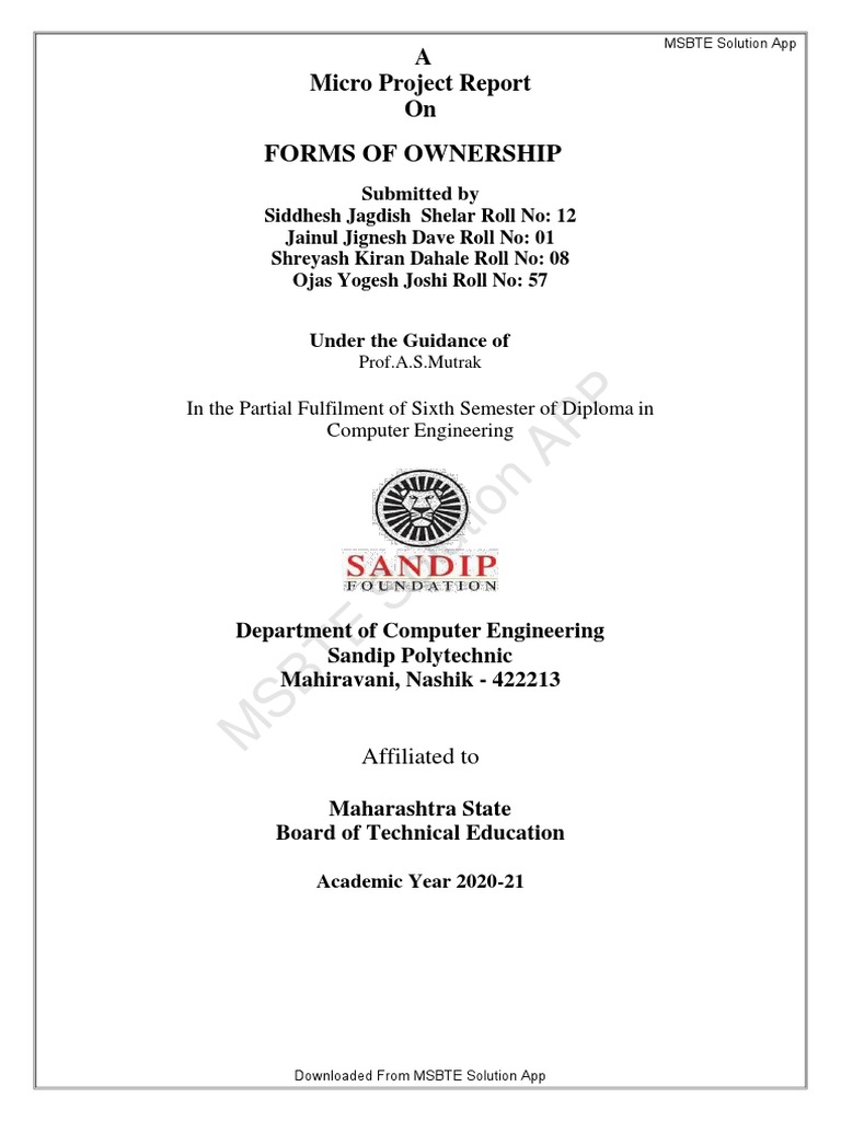Forms of Business Ownership Report | PDF | Limited Liability Company ...