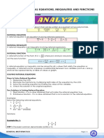 Module 3: Rational Equations, Inequalities and Functions: Page - 1