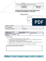 Carrera Modular de Tns en Educación Parvularia MODULO: Taller de Manualidades 1 Ciclo Básico Evaluación N°1