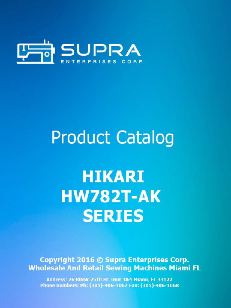 HW782 Series | PDF | Sewing Machine | Machines