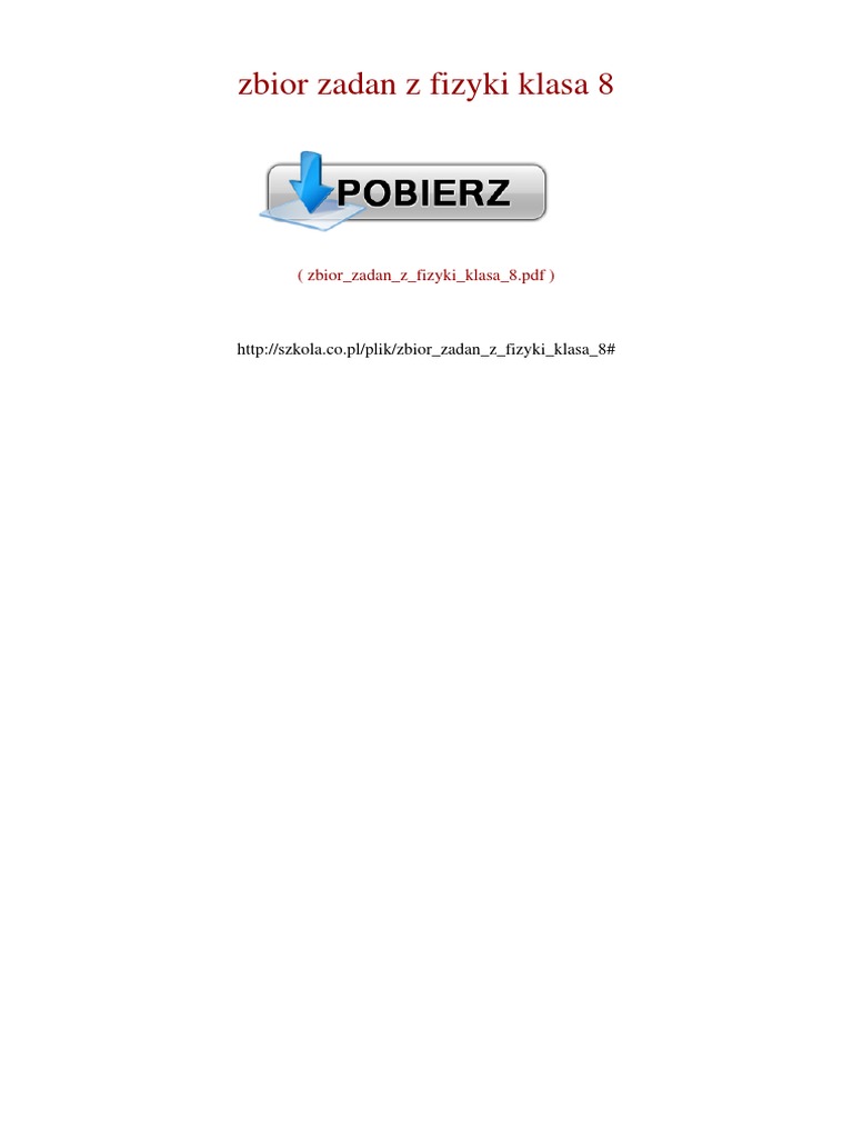 Podręcznik Do Fizyki Klasa 8 Pdf