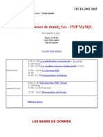 Cours Sur Les Bases de Donnï¿ Es - PHP Mysql: Staf 2X Tecfa 2002-2003