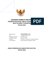 Sasaran Kinerja Pegawai: Pendekatan Hasil Kerja Kuantitatif Bagi Pejabat Fungsional TAHUN 2022