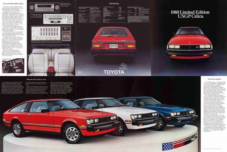 1980 Toyota Limited Edition USGP Celica Brochure | PDF
