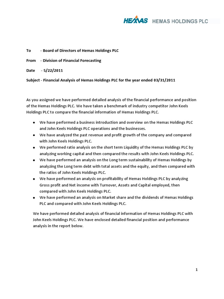 Financial report assignment example picture