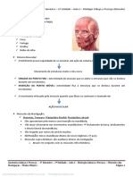 Anatomia Cabeça e Pescoço - 2º Semestre - 2 Unidade - Aula 2 - Miologia Cabeça e Pescoço - Músculos Das Mastigação - Thales Ribeiro Página 1