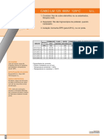 Cabo LM 125 600V 125°C especificações