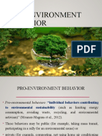 Pro-Environment Behavior