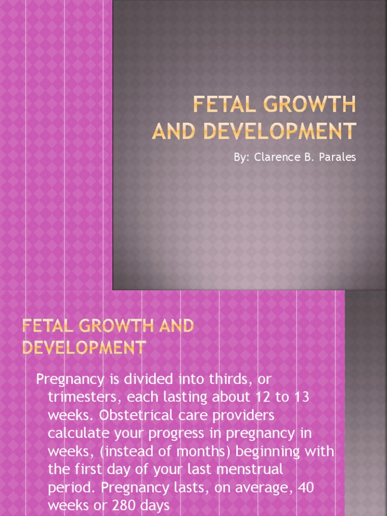 Fetal Growth and Development | PDF | Implantation (Human Embryo) | Infants