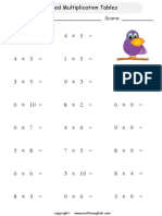 Multiplication Tables Mixed P2