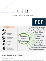 Unit 1.3 Symptoms of Stress