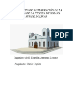 Proyecto de Restauración de La Cubierta de La Iglesia de Simaña Sur de Bolíva1