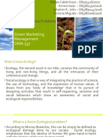 Socio-Ecological Problems: Green Marketing Management DMA 557