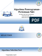 Algoritma Pemrograman - Pertemuan 5&6: Tim Bahan Ajar Dasar Pemrograman Teknik Informatika - S1 Fakultas Ilmu Komputer