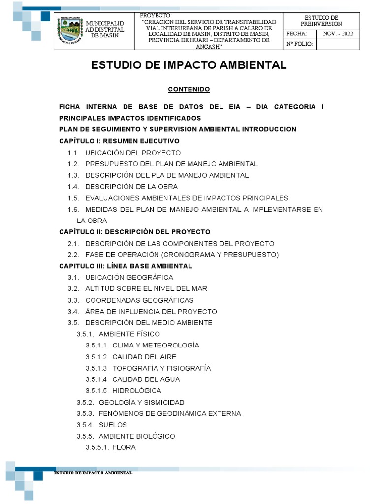 3.7. Estudio de Impacto Ambiental | PDF | Hormigón | Entorno natural