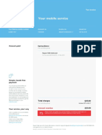 Your Mobile Service: Amount Paid