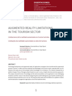 Augmented Reality Limitations in The Tourism Sector: Estudios
