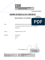 Diseño de mezcla de concreto 175 kg/cm2