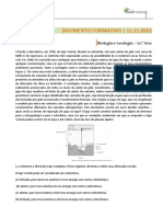 DOUMENTO FORMATIVO - 11.11.2022: Biologia e Geologia - 10.º Ano