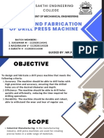 Design and Fabrication of Drill Press Machine