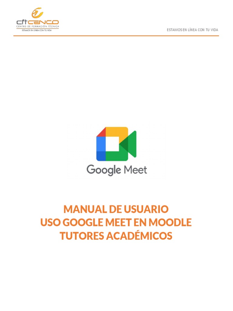 Manual de Usuario para Uso Google Meet Moodle (Docente) | PDF | Chat en ...