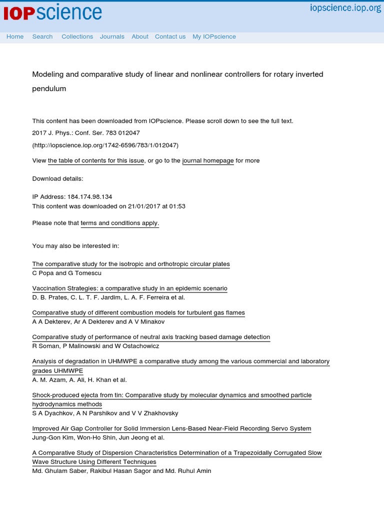 Comparative Study of PID Controllers for RIP | PDF | Control Theory ...
