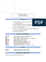 Agent de Production: Compétences