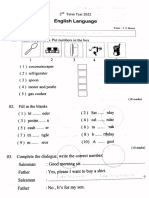 English Language: Pictures. Numbers The Box