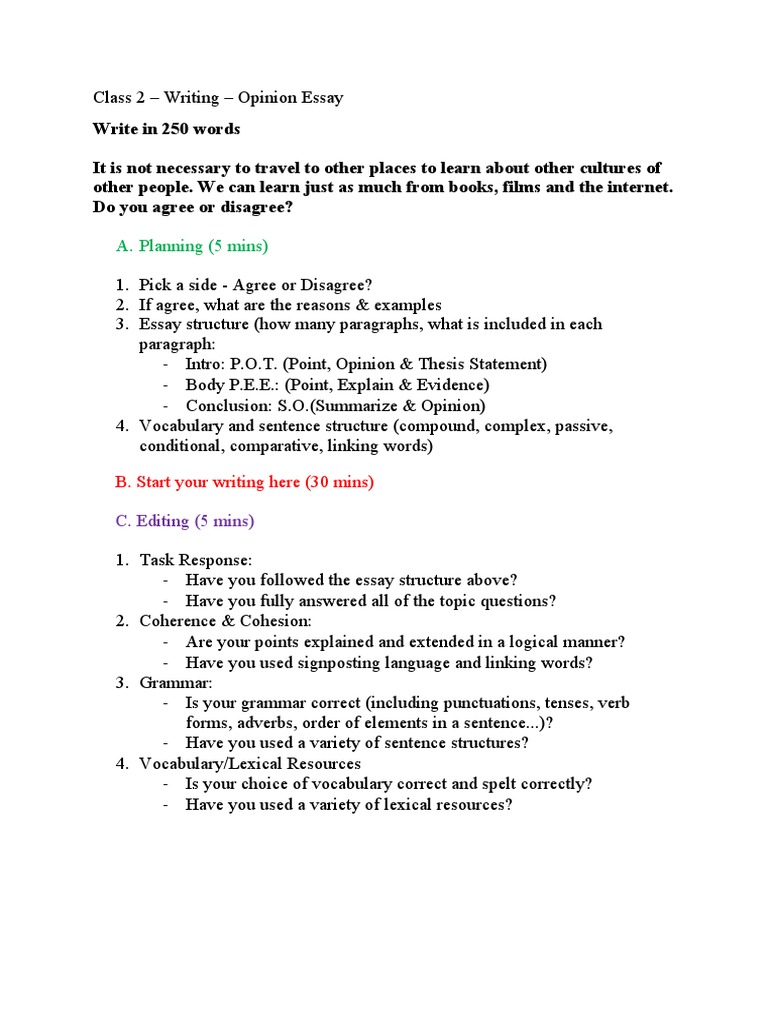 Class-2.-Writing-Opinion-Culture S S | PDF | Essays | Opinion