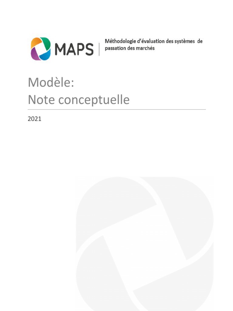 7 - Modele Note Conceptuelle | PDF | Budget | Planification