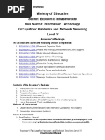 Ministry of Education Sector: Economic Infrastructure Sub Sector: Information Technology Occupation: Hardware and Network Servicing Level IV