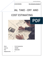 Material Take - Off and Cost Estimating