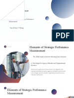 Basic Elements of Strategic Perfomance Measurement