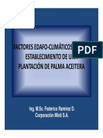 Factores edafo-climáticos para el cultivo de palma aceitera