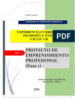 Proyecto Emprendimiento Profesional - Fase 1