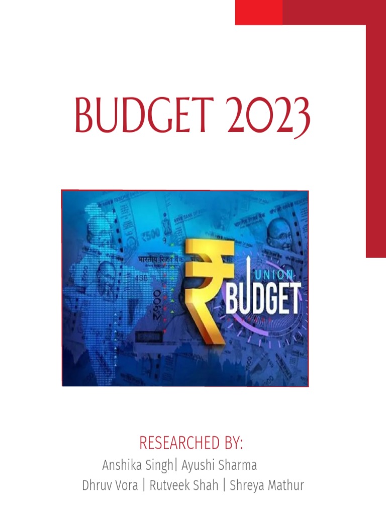 Budget 2023 PDF Taxes Government Budget Balance