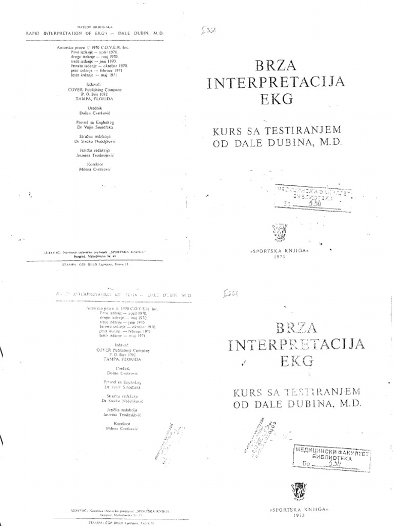 Najnovija Interpretacija EKG Dabin | PDF
