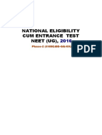 National Eligibility Cum Entrance Test Neet (Ug) ,: Phase-2 (CODE:BB-QQ-XX)