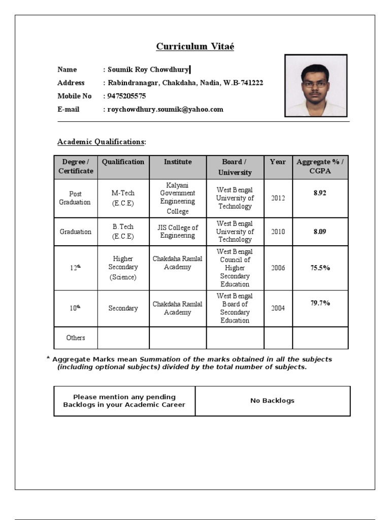 Tcs resume