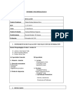 Informe Psicopedagogico Fabian Martínez 5°