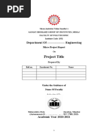 Project Title: Department of - Engineering