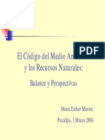 El Código Del Medio Ambiente y Los Recursos Naturales