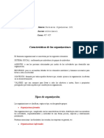 Características y clasificación de organizaciones