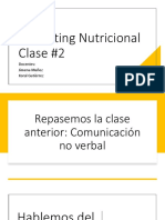 Marketing Nutricional Clase #2: Docentes: Jimena Muñoz Koral Gutiérrez