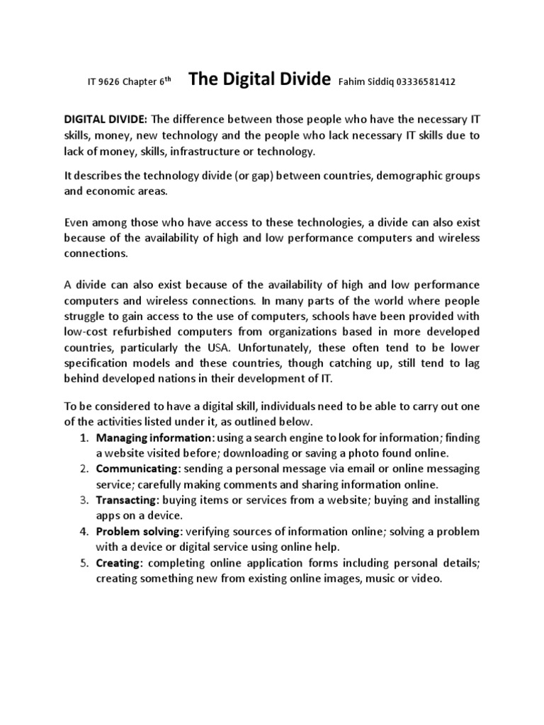 Digital Divide PDF